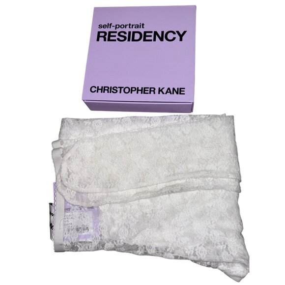 self-portrait x Christopher Kane Lace Tights in White Small New Nylons Pantyhose - Picture 5 of 12